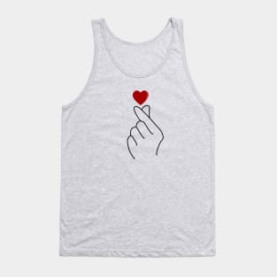 Saranghae Finger Heart Tank Top